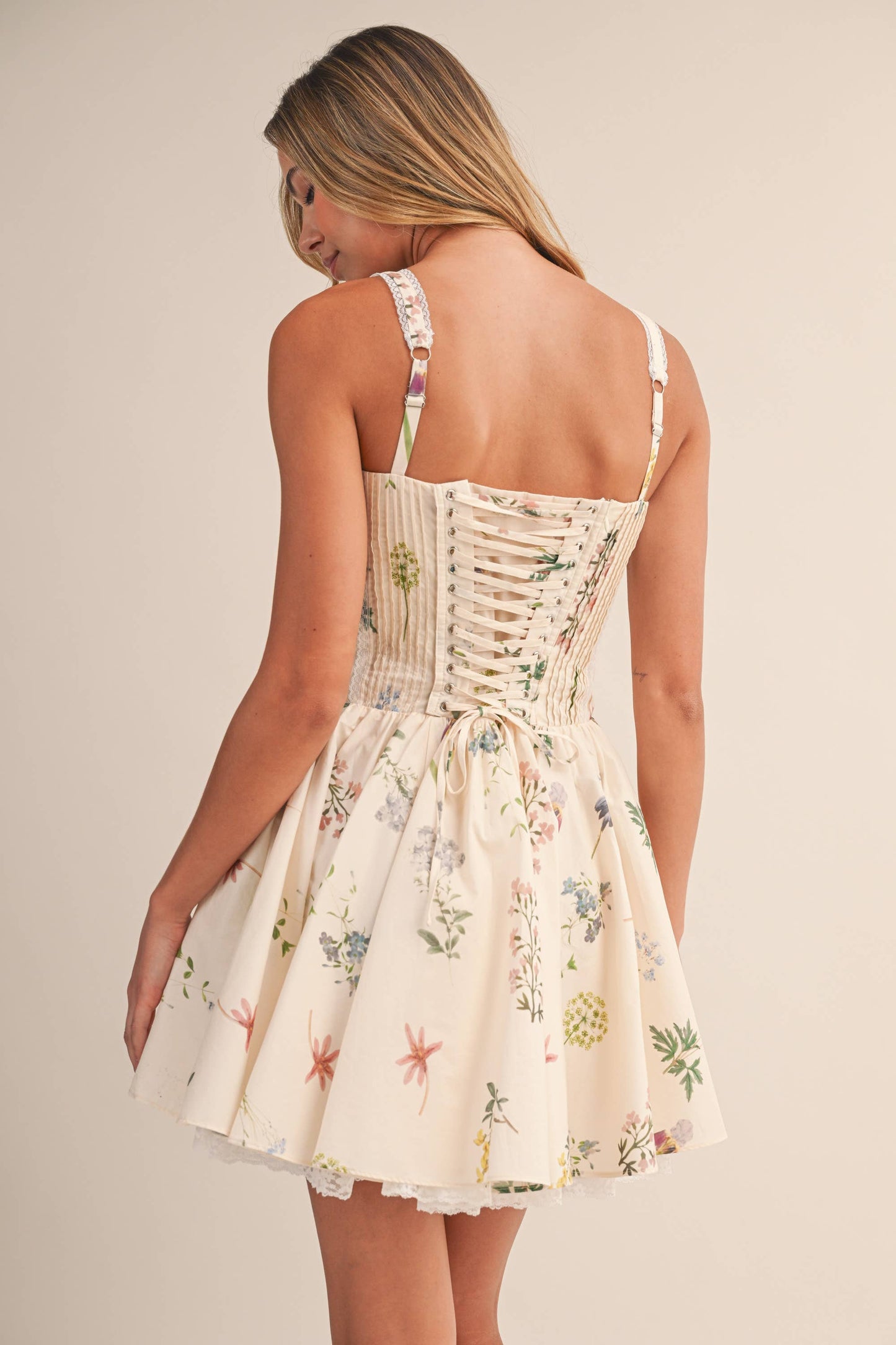Floral Print Bustier Dress