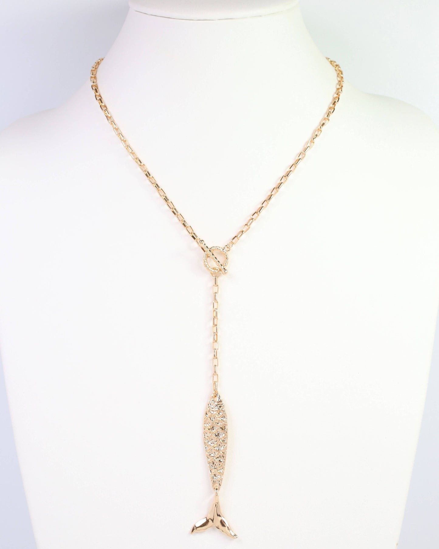 Tropical Fun Fish Necklace Gold