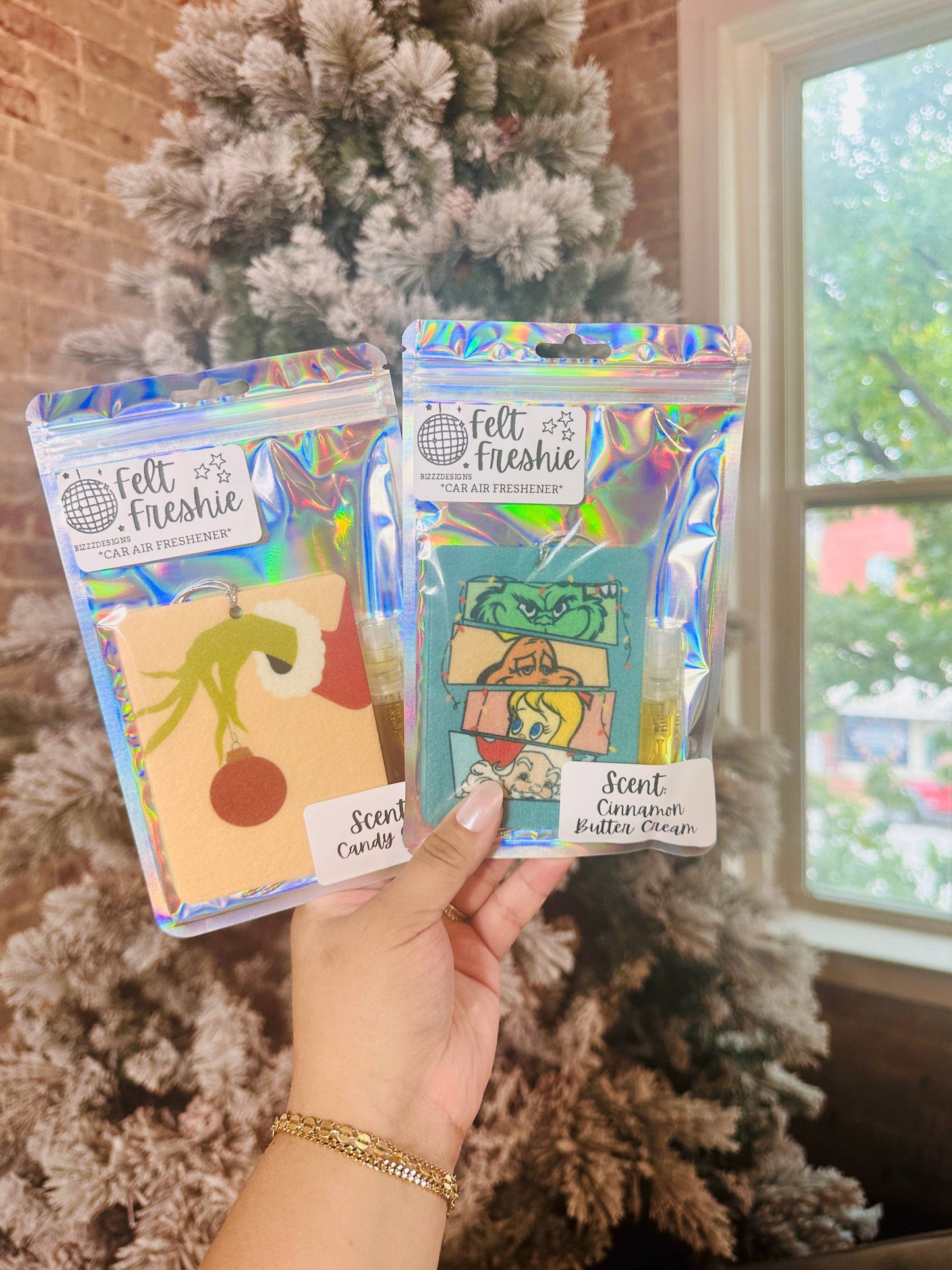 Christmas | Grinch | Felt Freshie | Christmas Felt Freshies - Set of 10