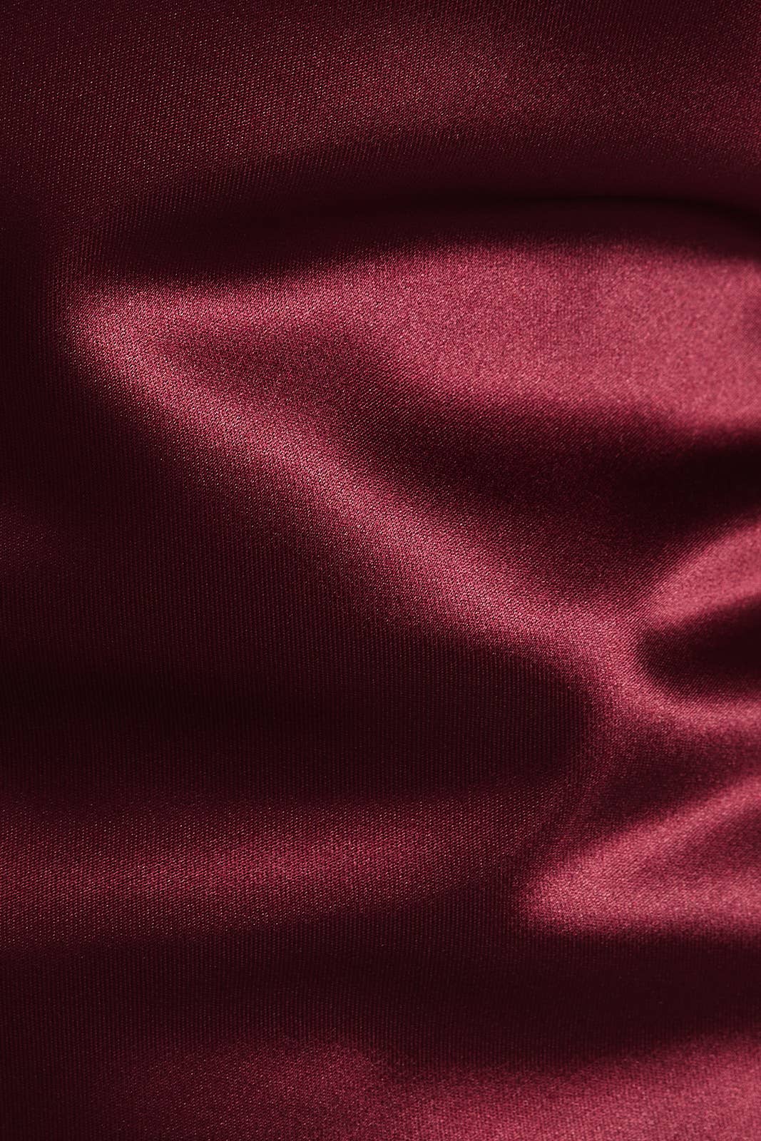 STRAPLESS SCARF DETAIL BIAS SATIN MIDI DRESS