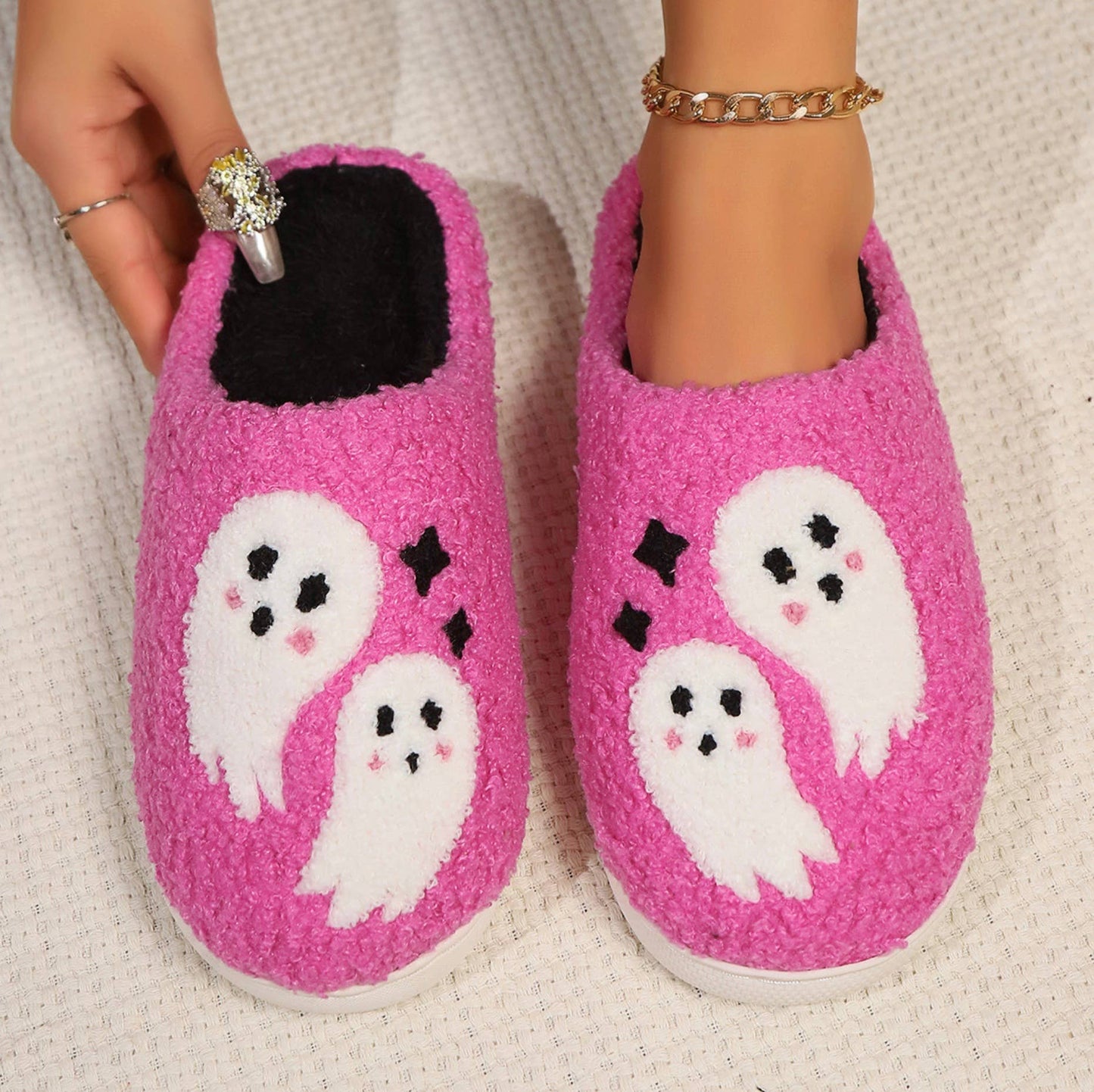 Spooky Halloween Themed Slip-on Slippers