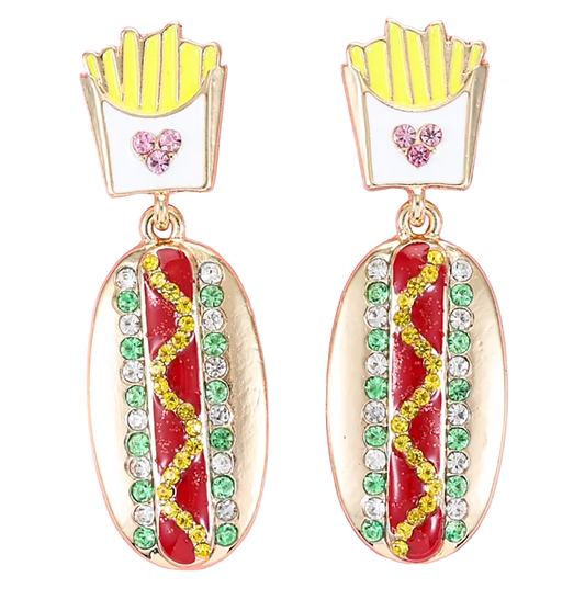 HOT DOG AND FRIES EARRINGS