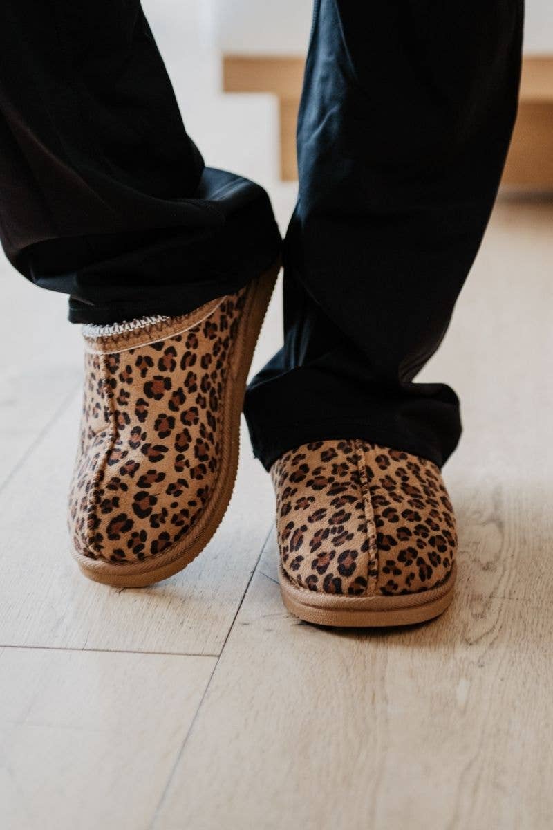 Leopard Print Embroidered Cute Slippers
