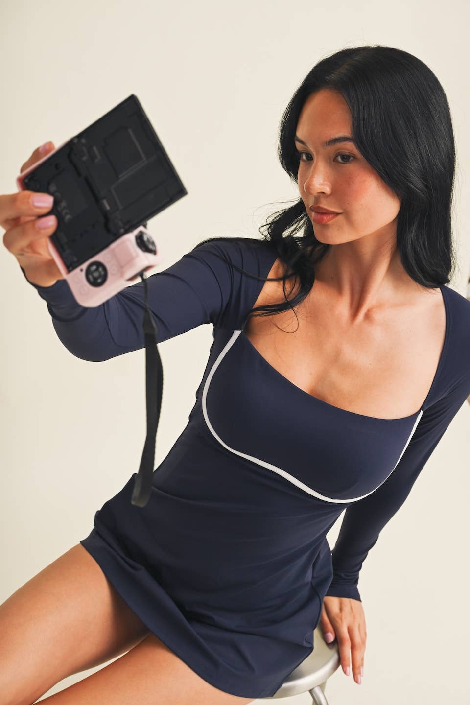 Long Sleeve Sweetheart Dress