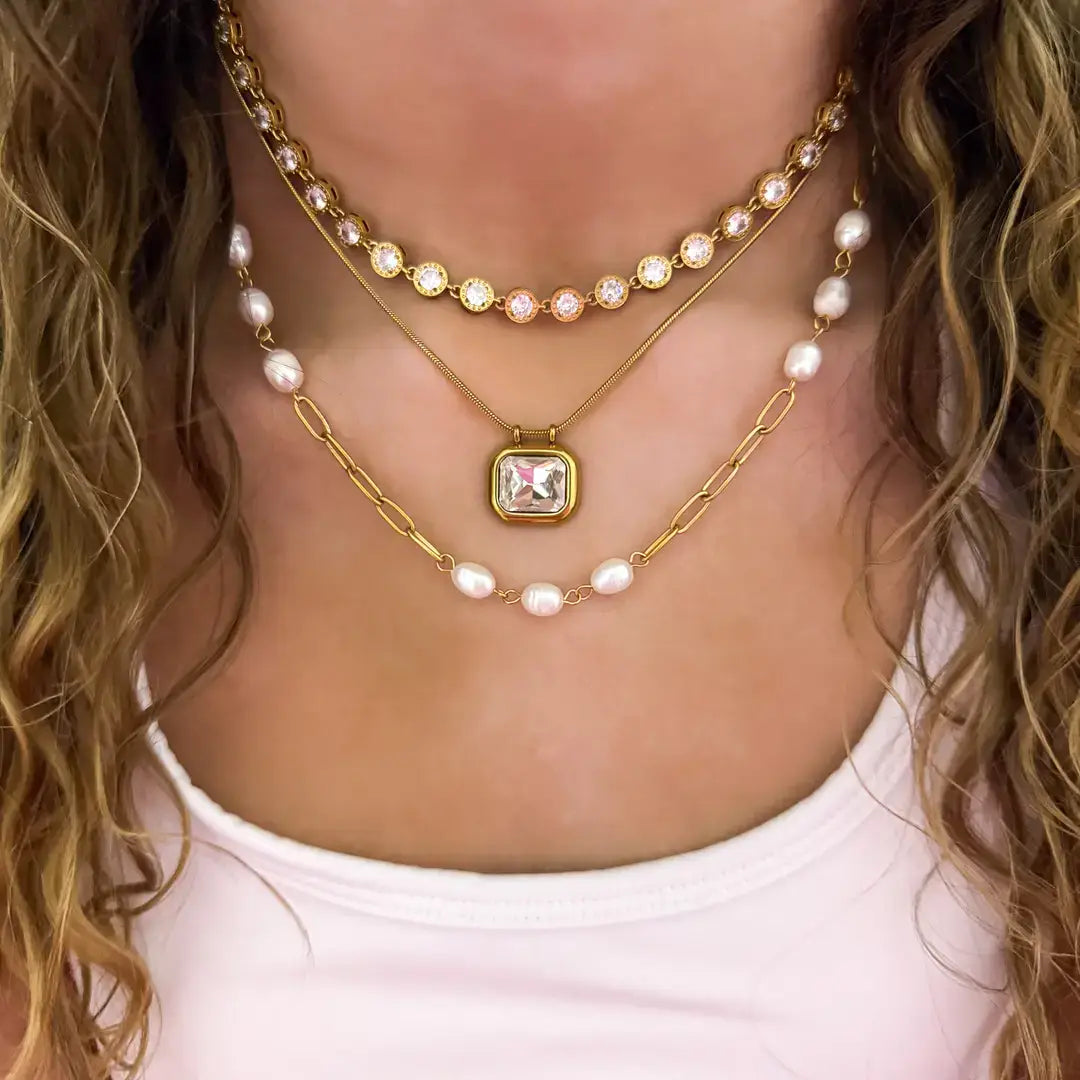 Golden Halo Necklace Water Resistant