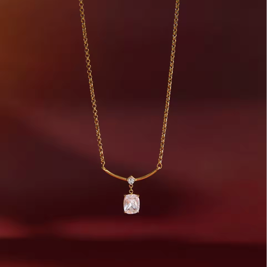 Radiant Bar Drop Necklace Water Resistant