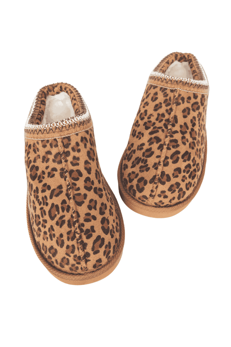 Leopard Print Embroidered Cute Slippers