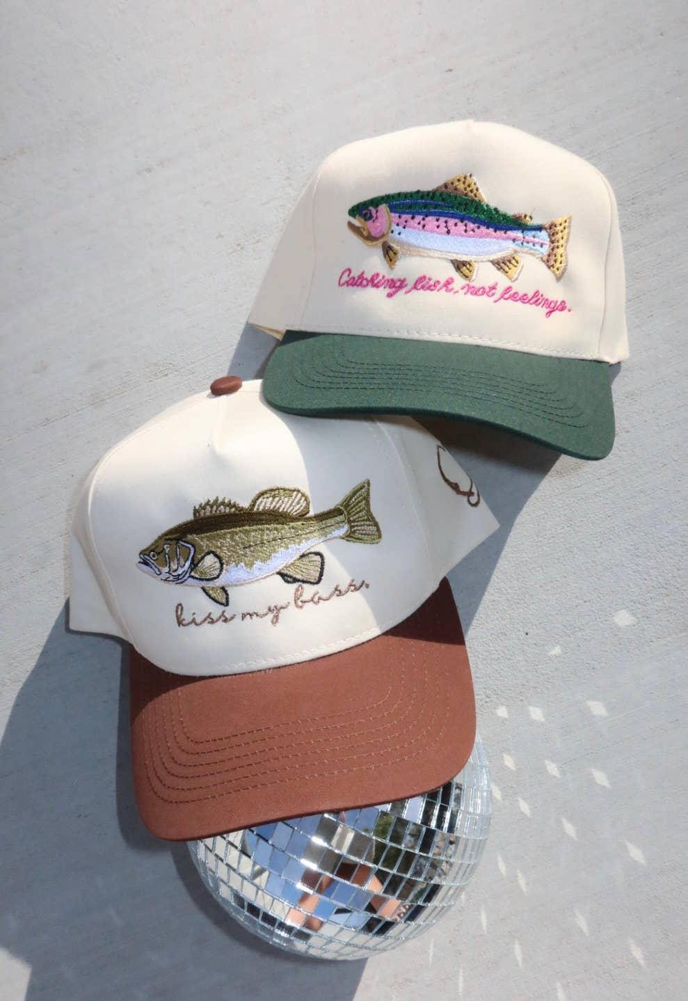 Kiss My Bass Embroidered Fishing Hat