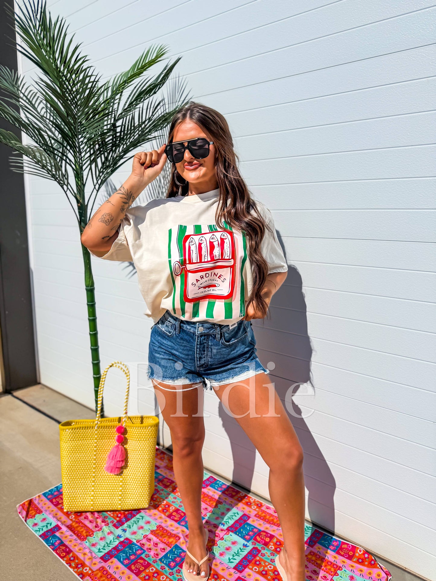 Sardines Graphic Tee on Ivory