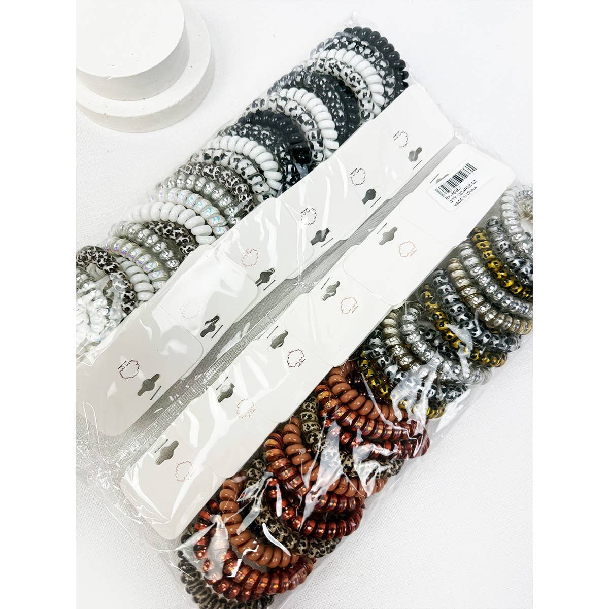 Brown and Black Shades of Spiral Hair Ties