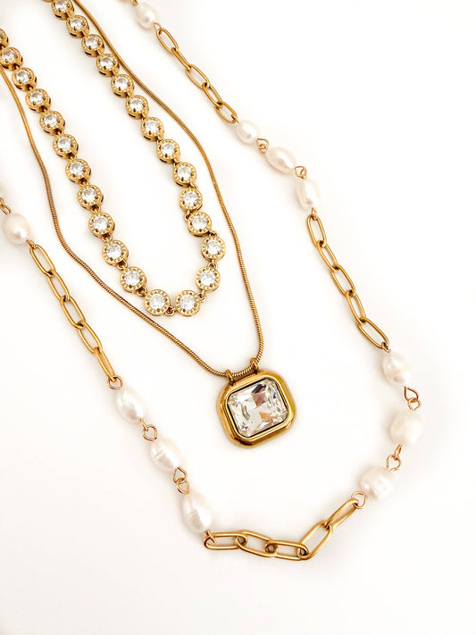 Golden Halo Necklace Water Resistant