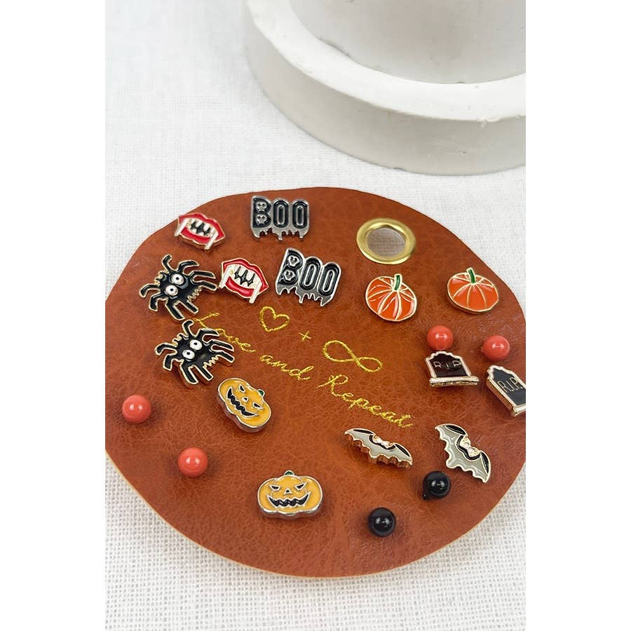 Premium Quality 10 Pairs Halloween Earrings on PU