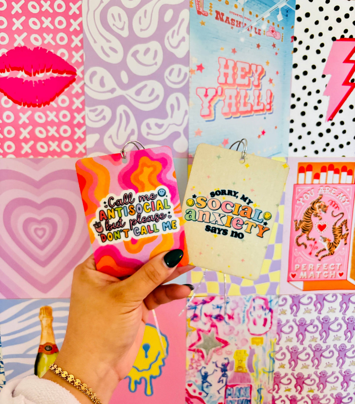Girly Preppy Felt Freshies Boutique Freshie Air Freshener