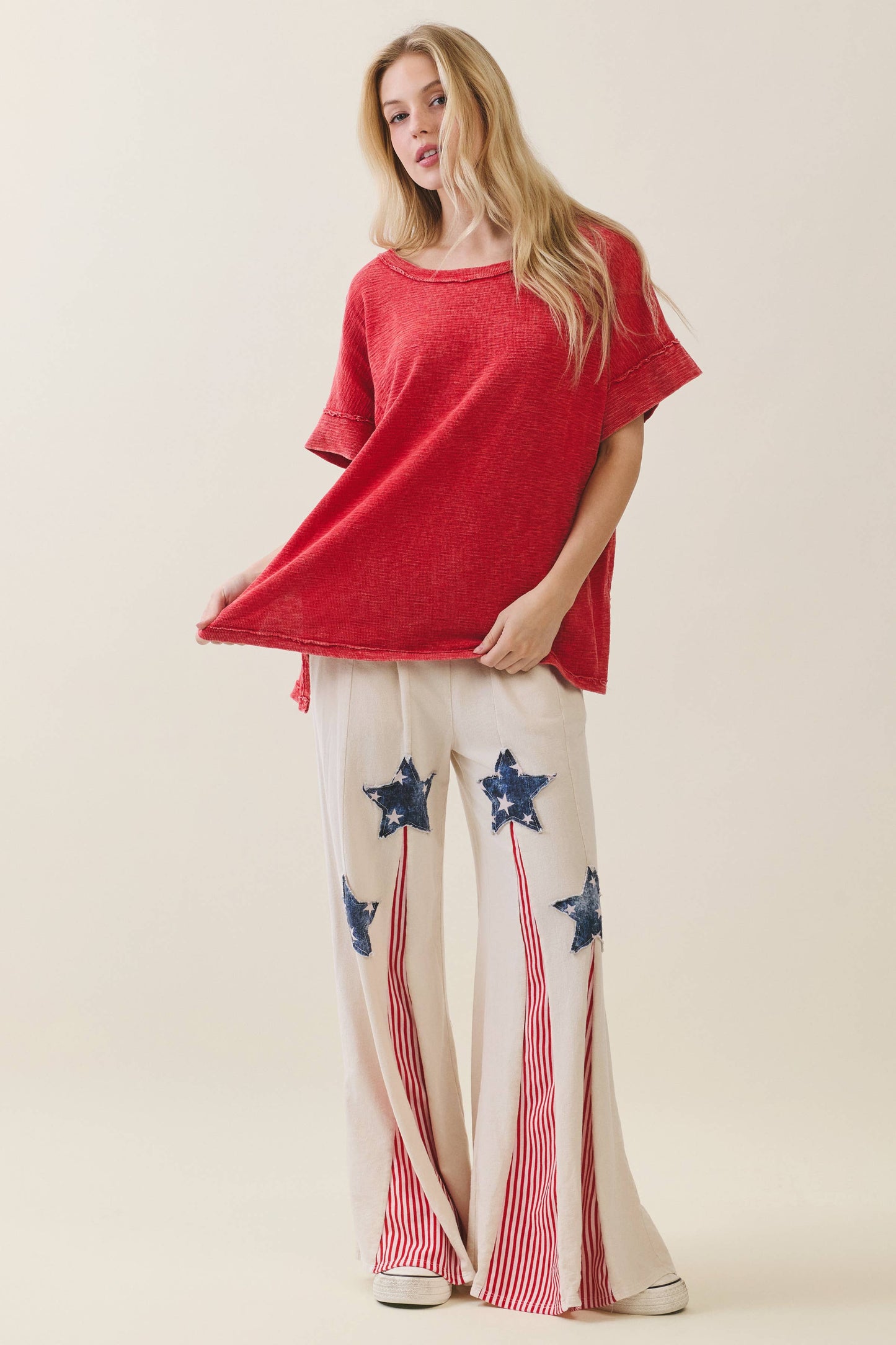 Americana Mineral Washed Fun Flare Pants HP6936