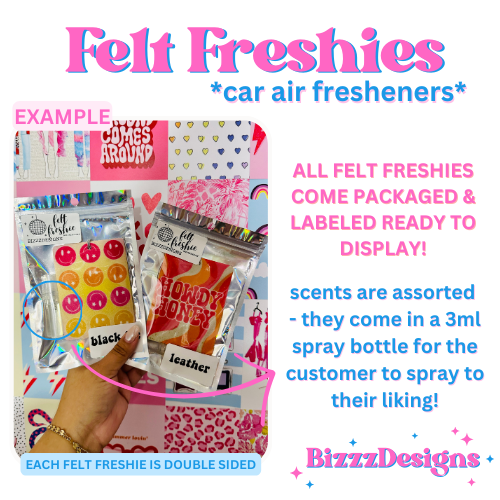 Sassy Themed felt freshies (air freshies) | set of 10