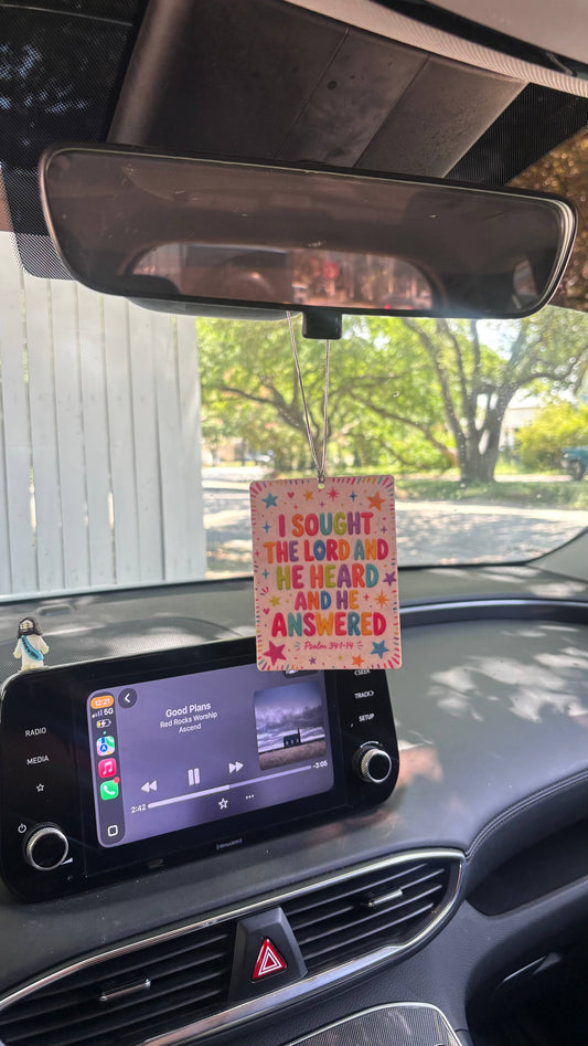 Christian Car Air Freshener | Bible Verse Felt Freshie Gifts