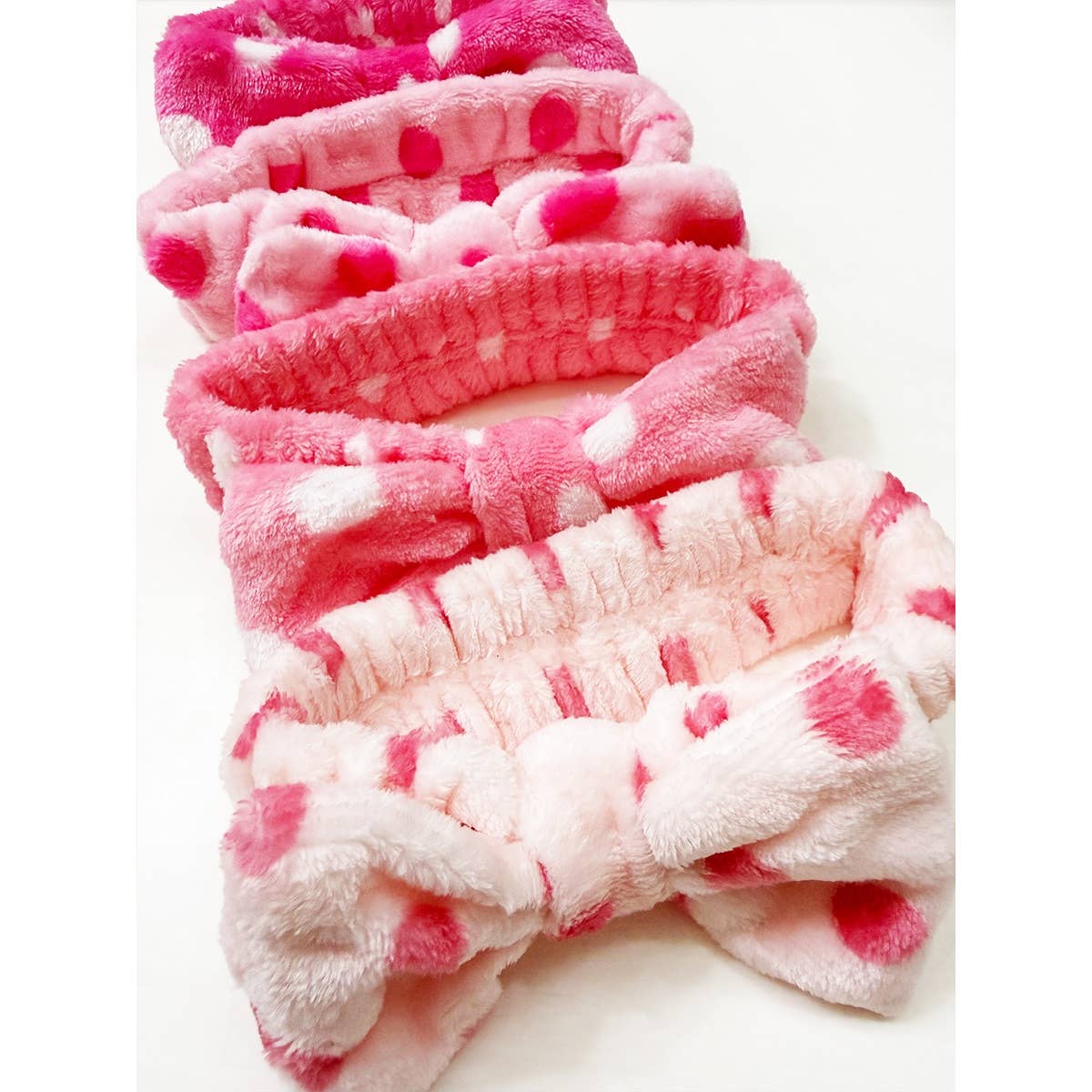 Pink Shades of Polkadot Facial Spa Headband