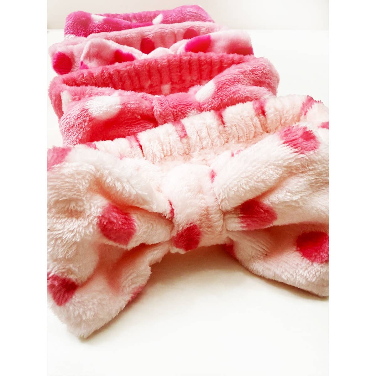 Pink Shades of Polkadot Facial Spa Headband