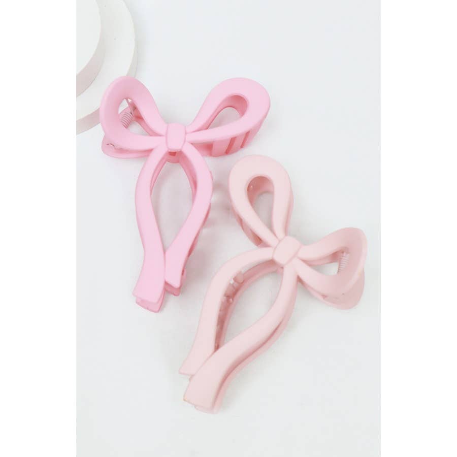 Matte Pastel Bow Hair Clip