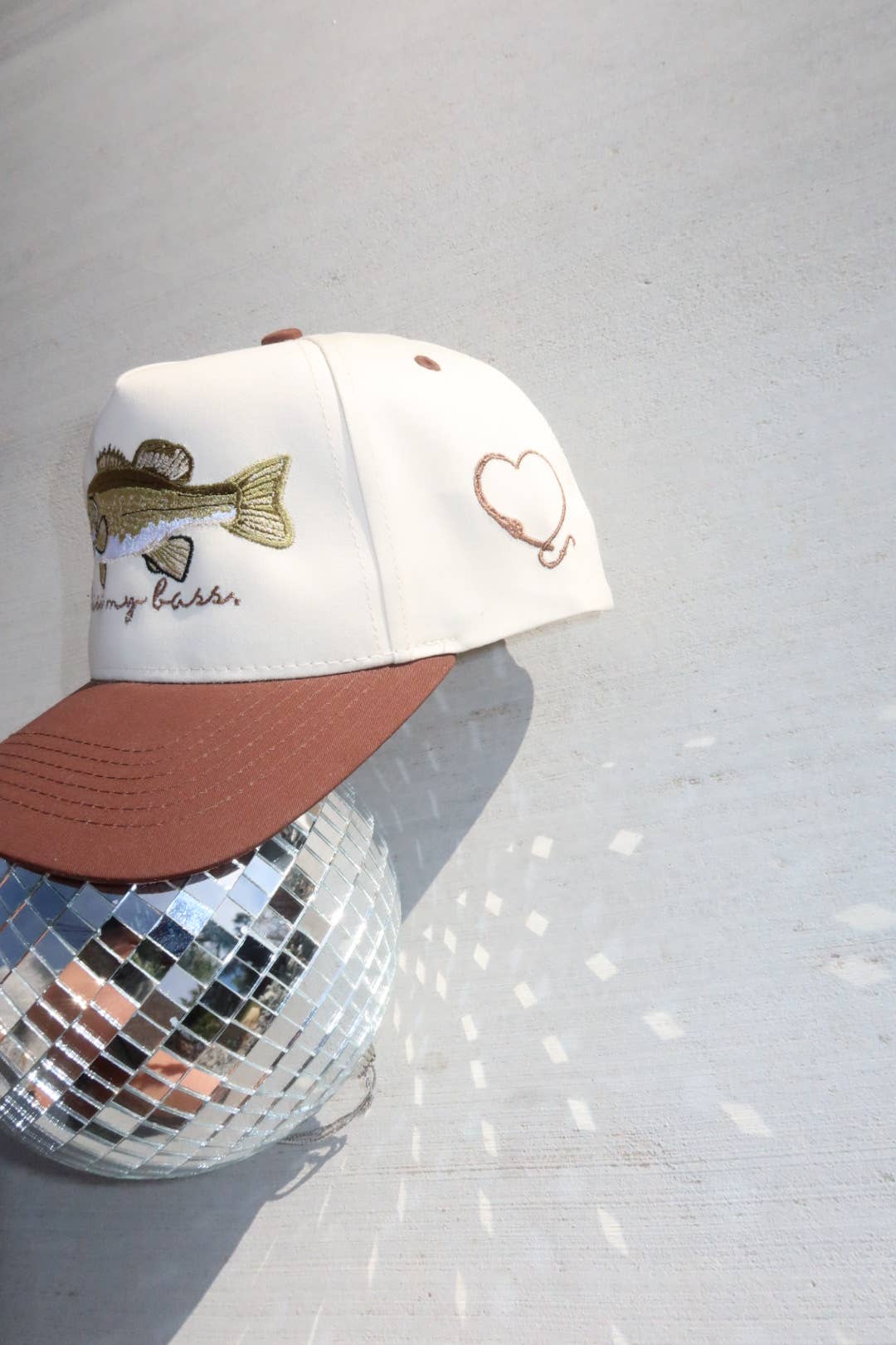 Kiss My Bass Embroidered Fishing Hat