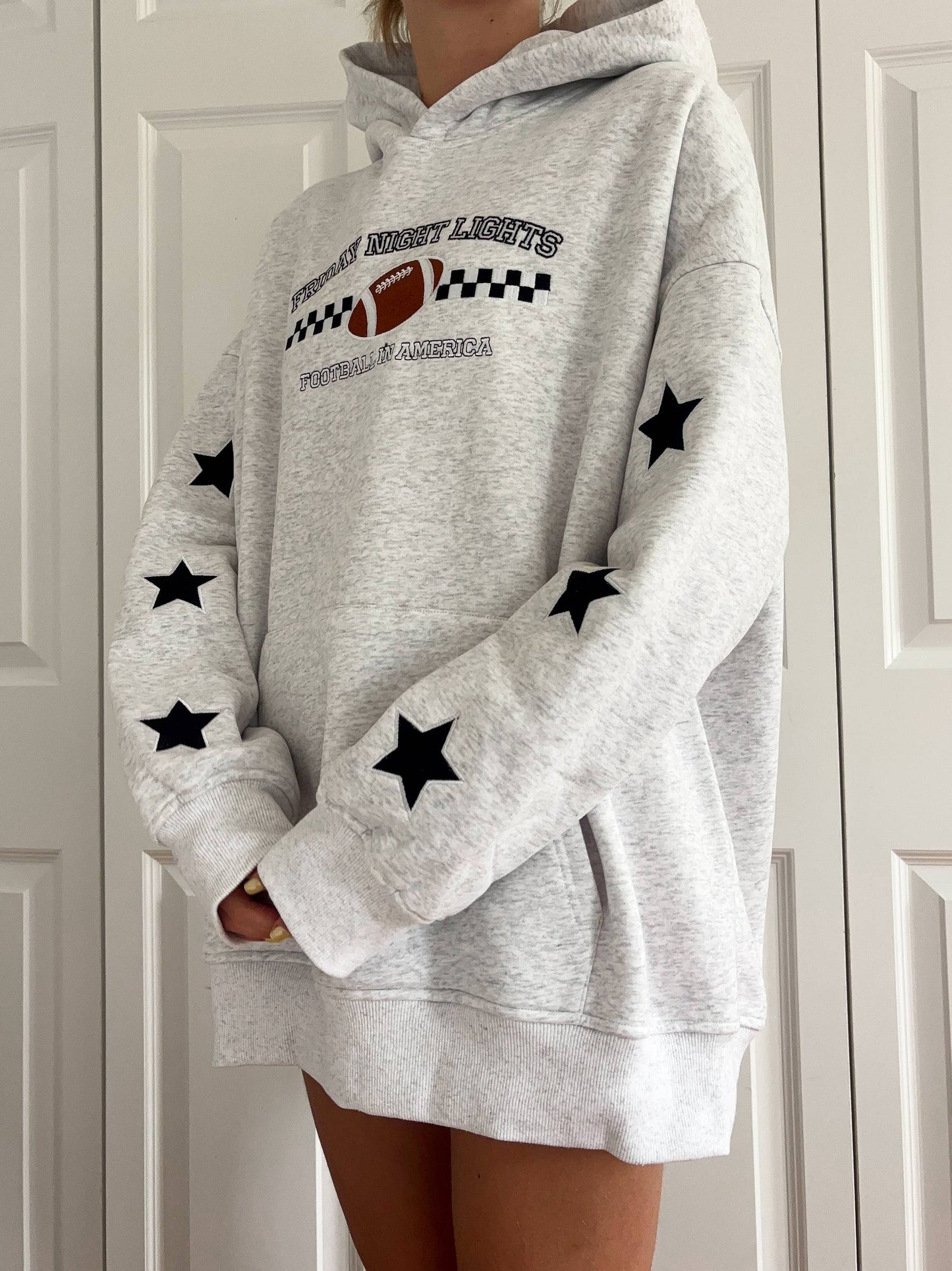 Friday Night Lights Game Day Football Embroider Hoodie