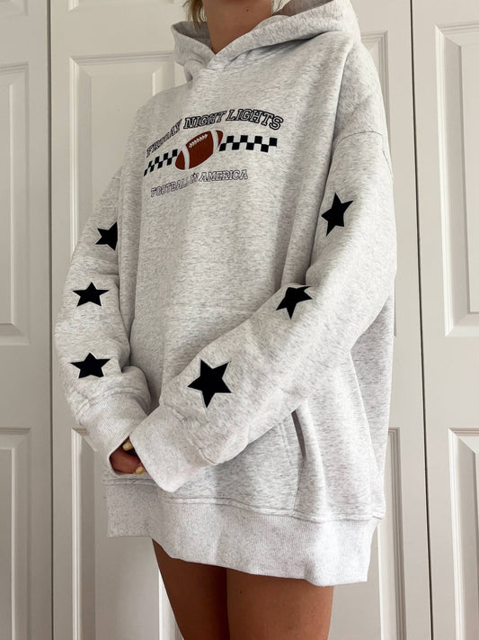 Friday Night Lights Game Day Football Embroider Hoodie
