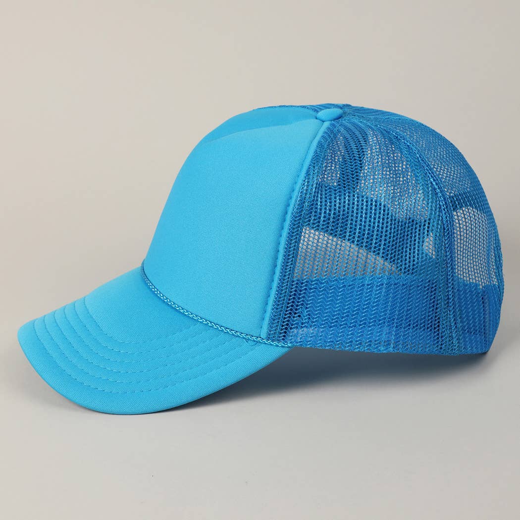 Solid Color OTTO 5-Panel Foam Mesh Back Trucker Hat
