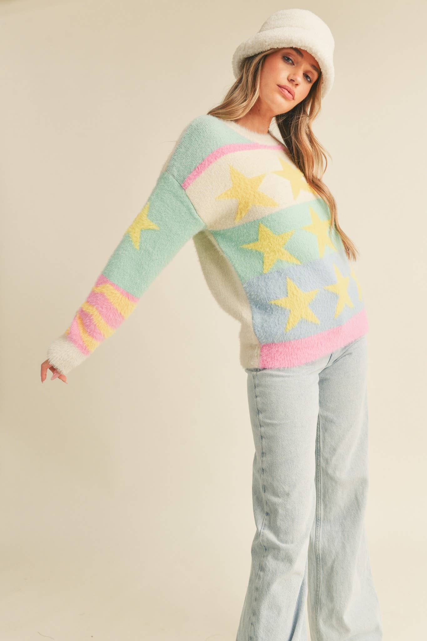 Fuzzy Fun Star Sweater