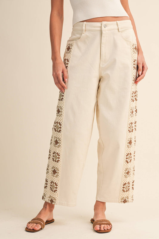 Vintage Crochet Wide Leg Pants