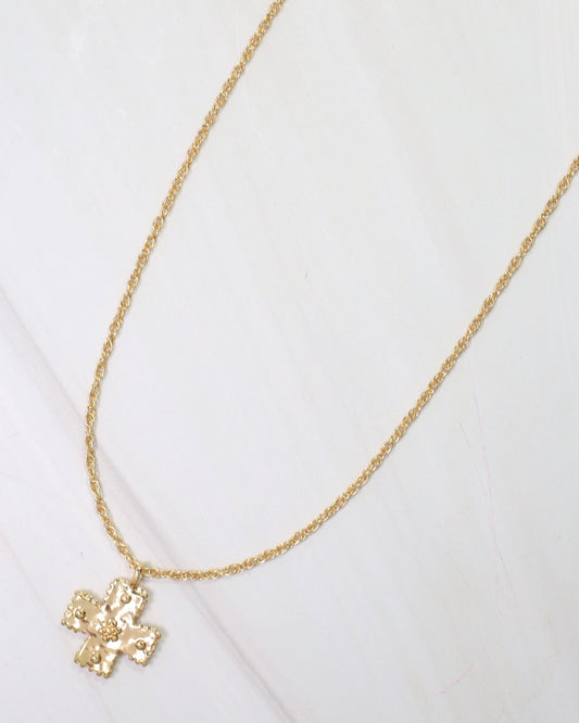 Rexburg Cross Necklace Gold