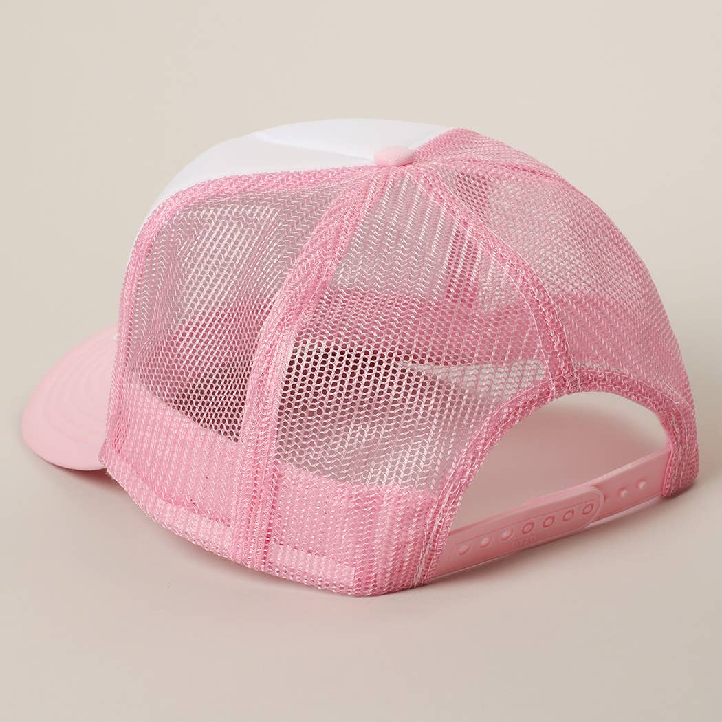 Two-Tone Mesh Back High Crown Foam Trucker Hat