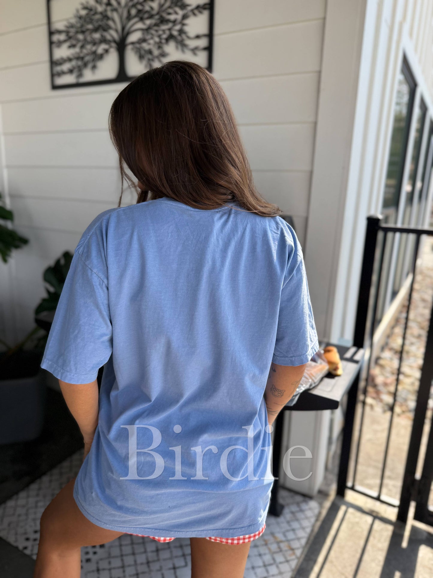Bad Day To Be a Dog Graphic Tee on Washed Denim