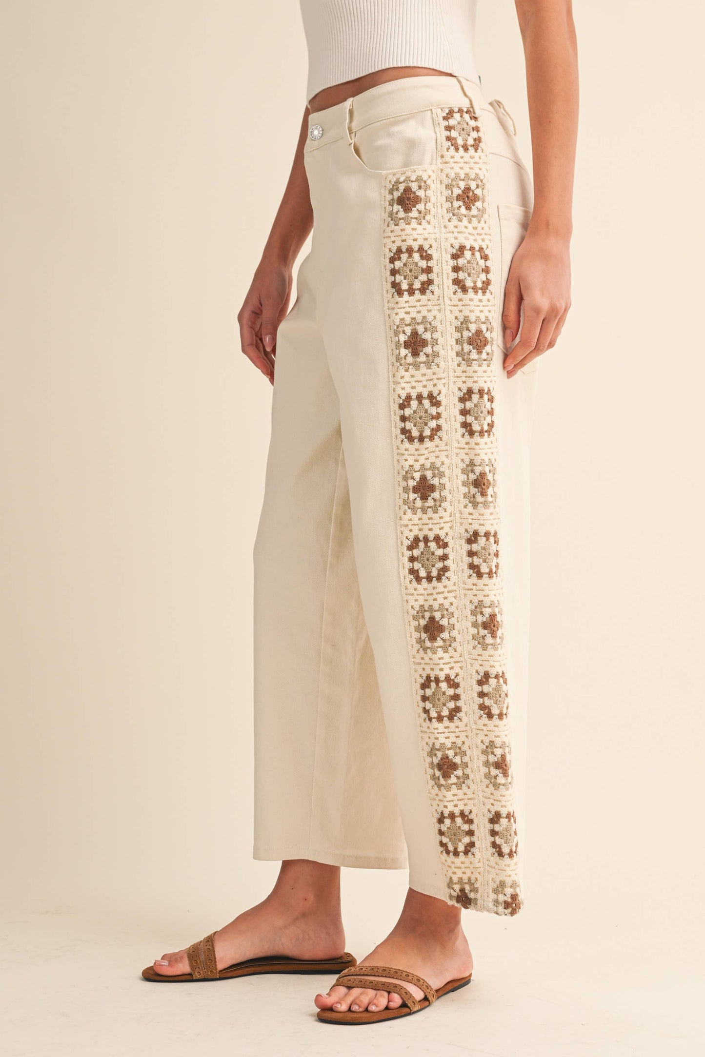 Vintage Crochet Wide Leg Pants