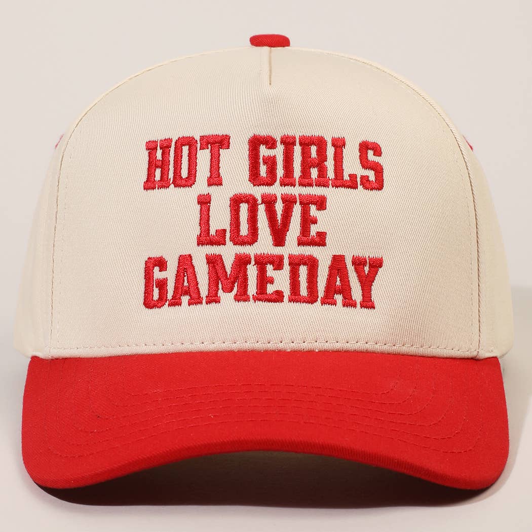 HOT GIRLS LOVE GAMEDAY Embroidery Trucker Hat
