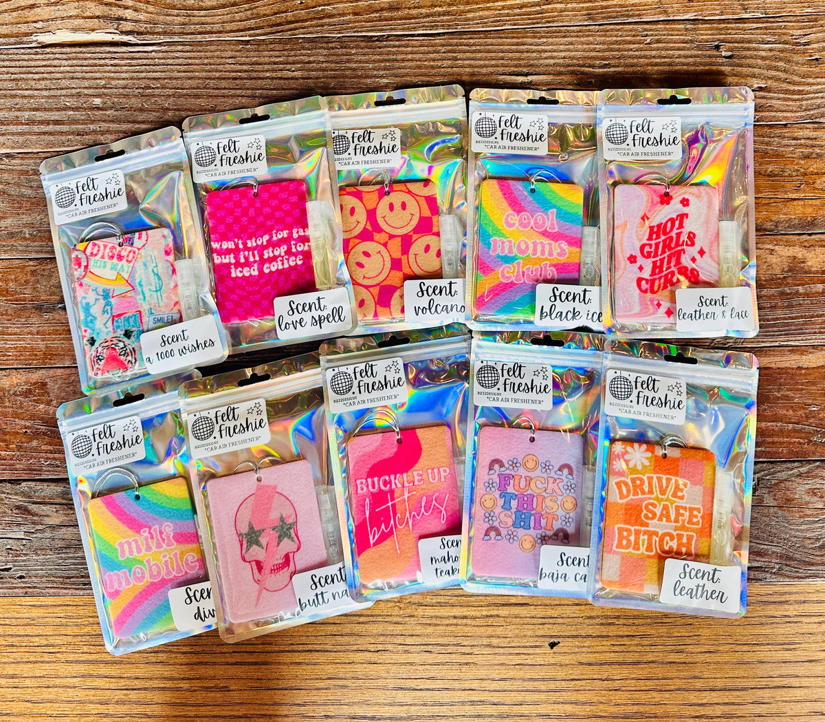Sassy Themed felt freshies (air freshies) | set of 10