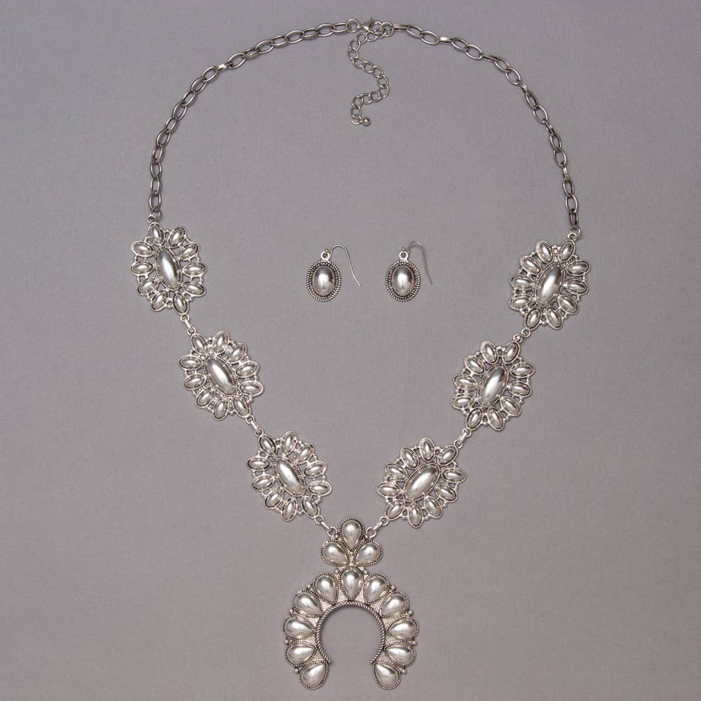 Statement Squash Blossom Necklace Set