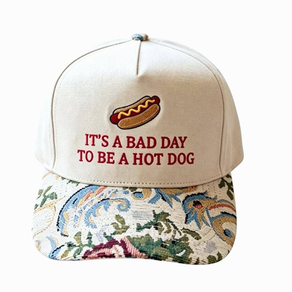 Floral Tapestry Baseball Cap Slogan Embroidery Cap