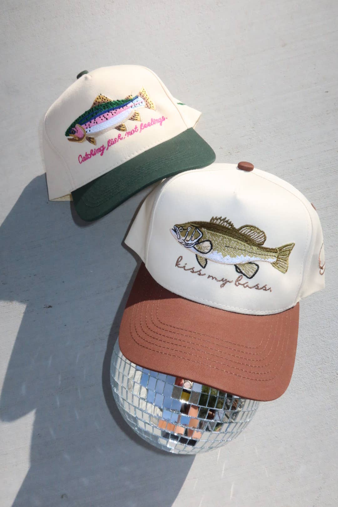 Kiss My Bass Embroidered Fishing Hat