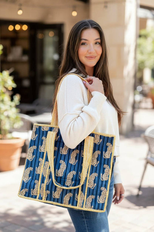 Blanche Cheetah Print Tote Bag