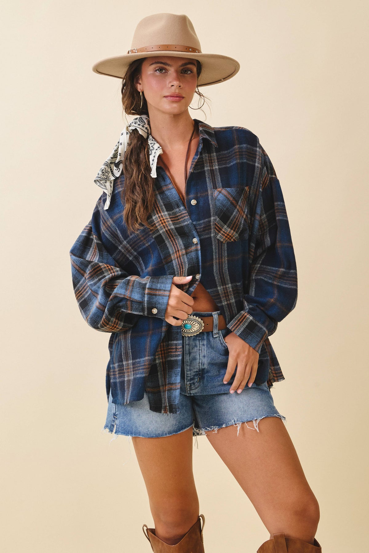 8376EN Kambrie Plaid Flannel Shirt 1