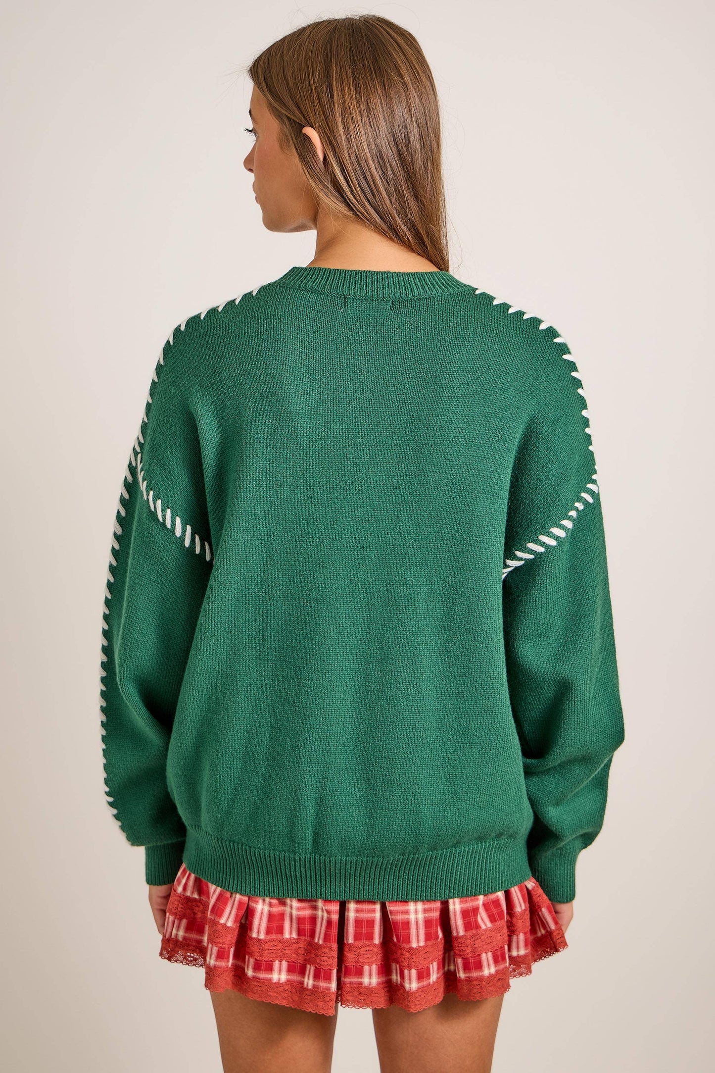 Santa Baby Green Christmas Knit Sweater – Festive Holiday