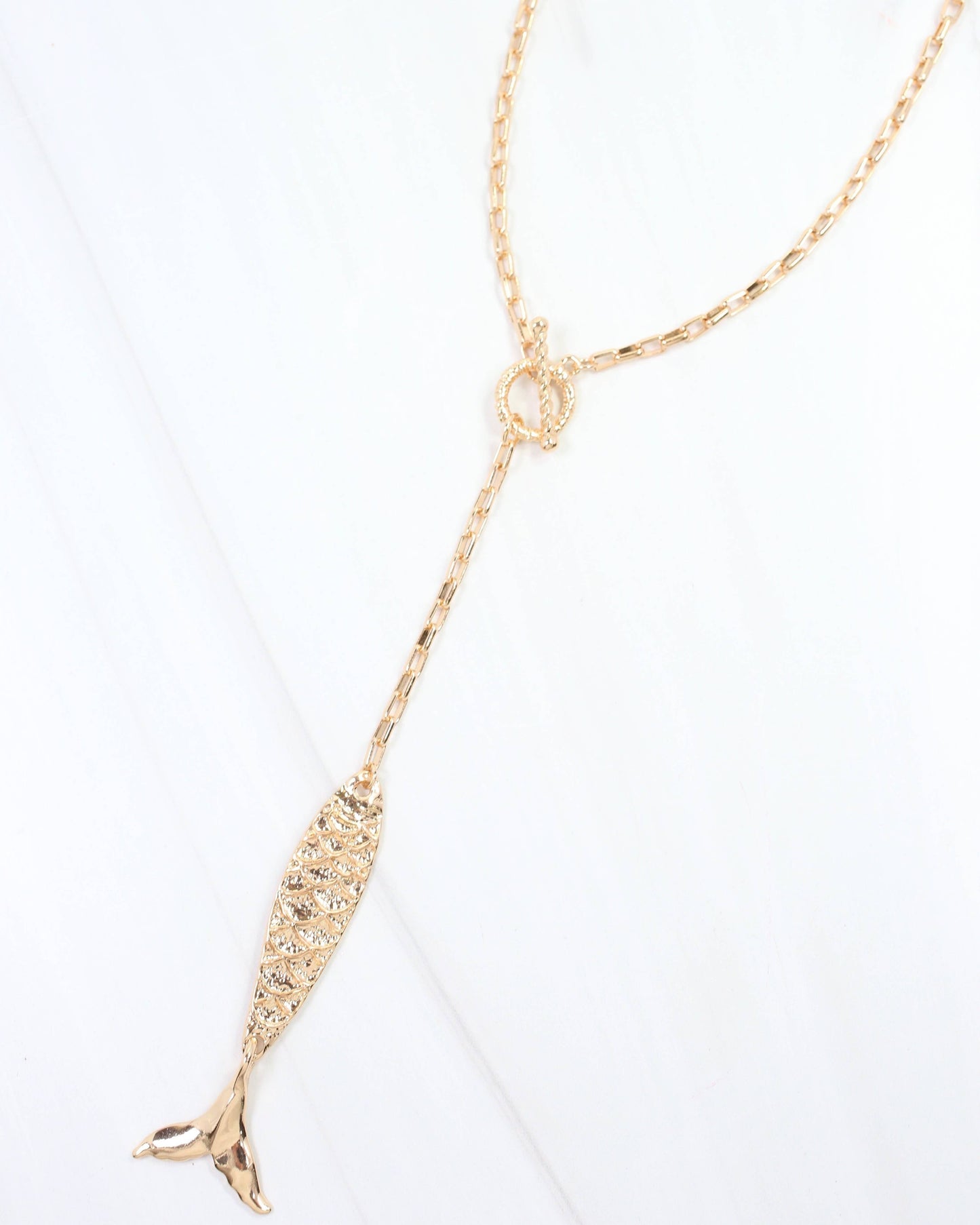 Tropical Fun Fish Necklace Gold