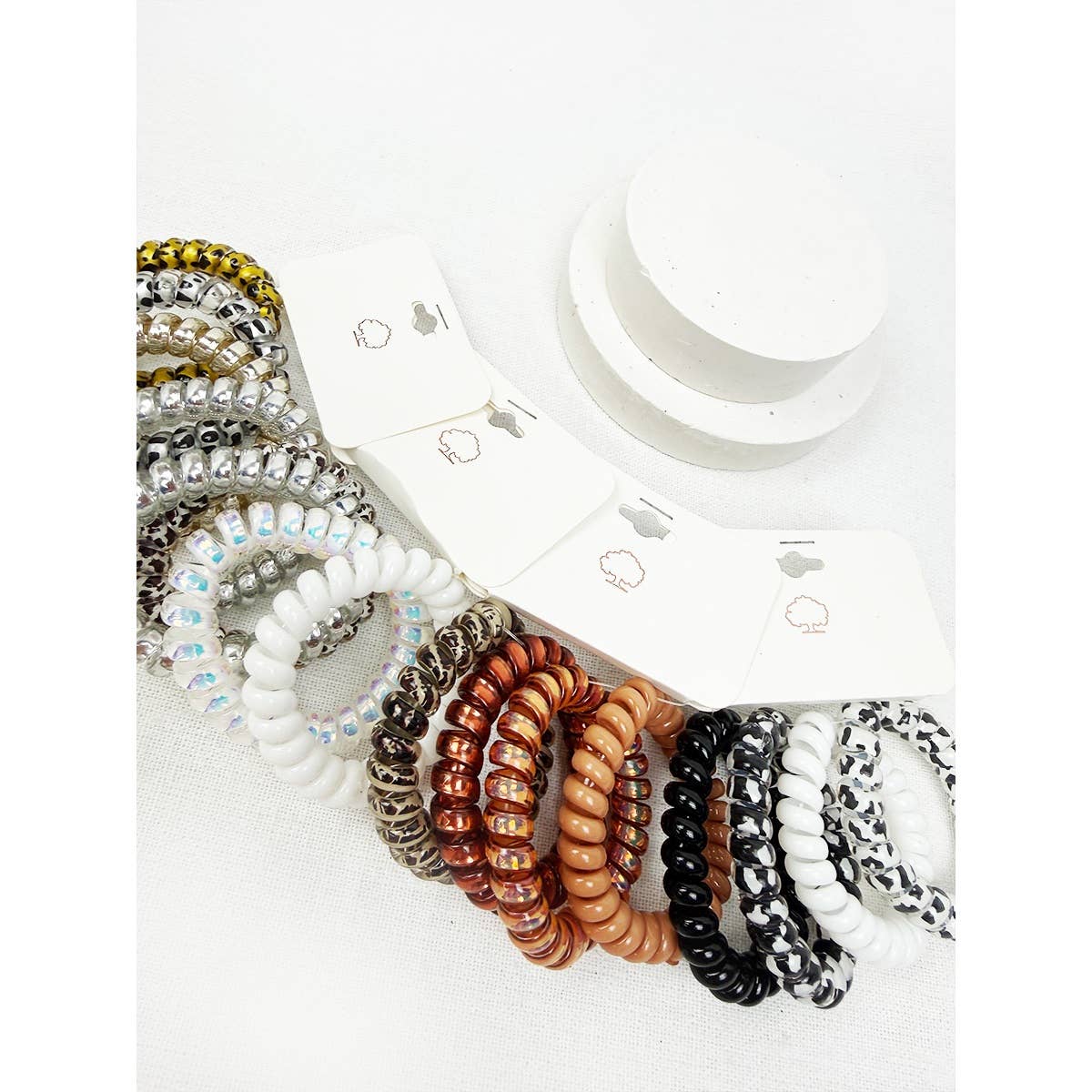 Brown and Black Shades of Spiral Hair Ties